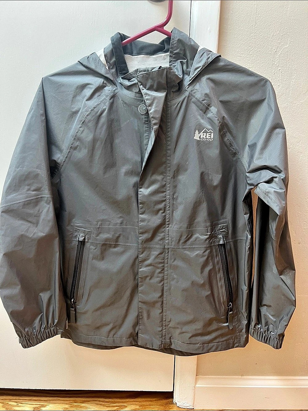 REI Co-op Rainier Rain Jacket - Kids Medium Gray